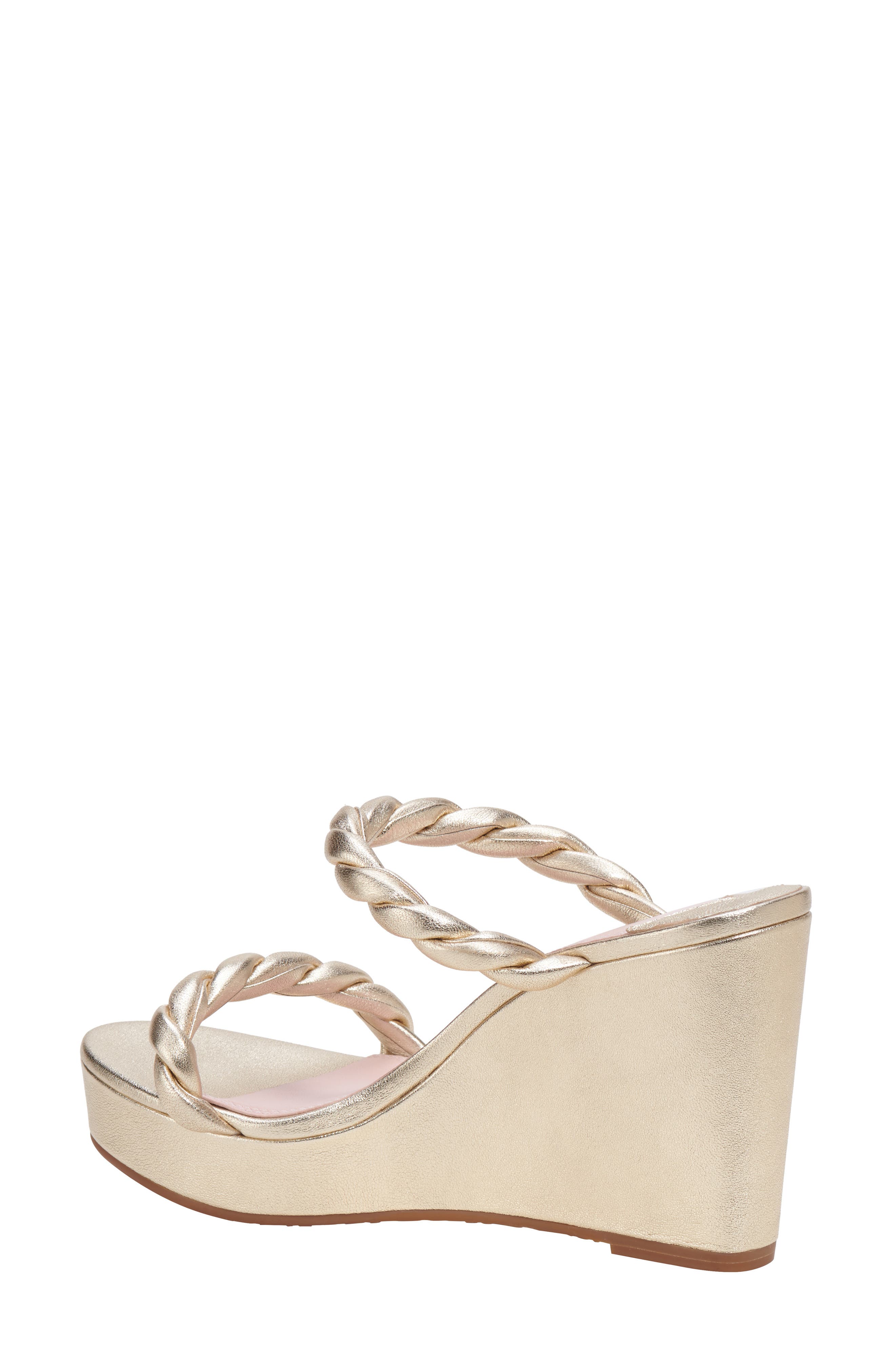 Kate Spade New York nina wedge sandal, Alternate, color, Pale Gold