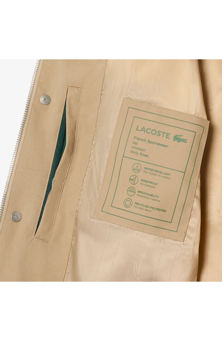 Lacoste Water Repellent Twill Jacket, Alternate, color, Viennese