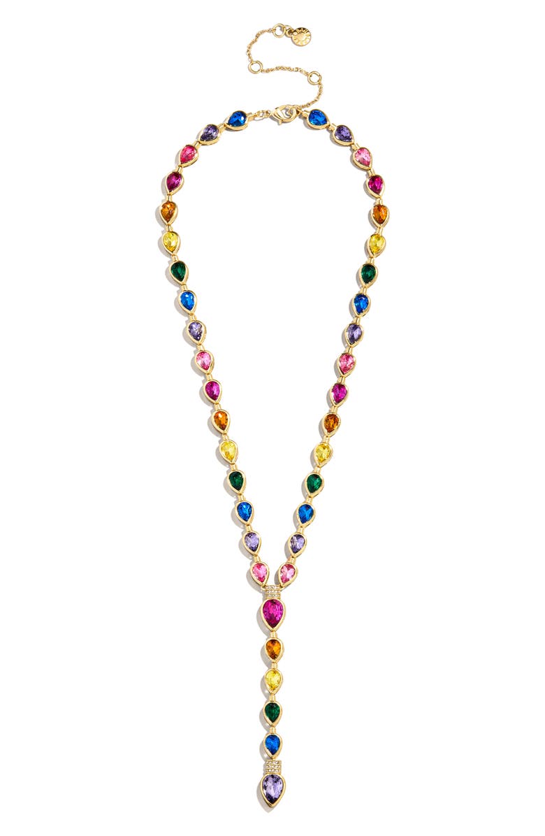 BaubleBar Glow With It Holiday Ornament Lairat Necklace, Main, color, Multi