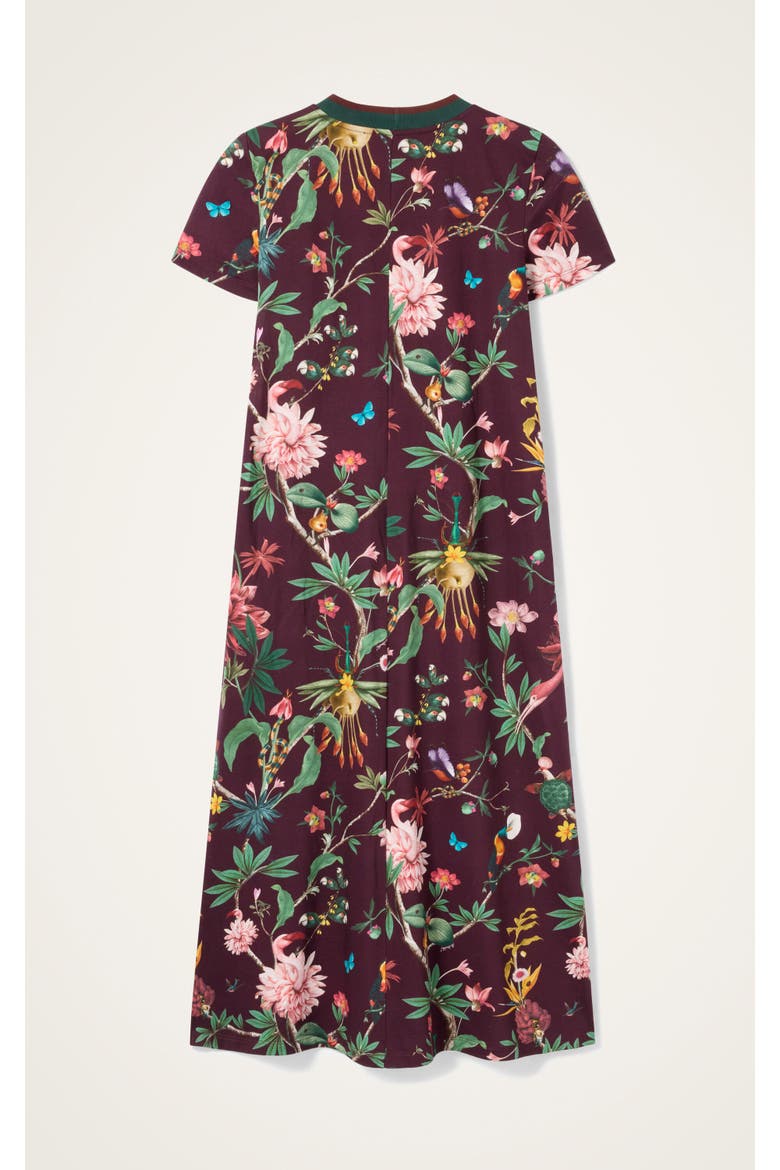 Sporty Swing Dress, Alternate, color, Zooflora Bordeaux