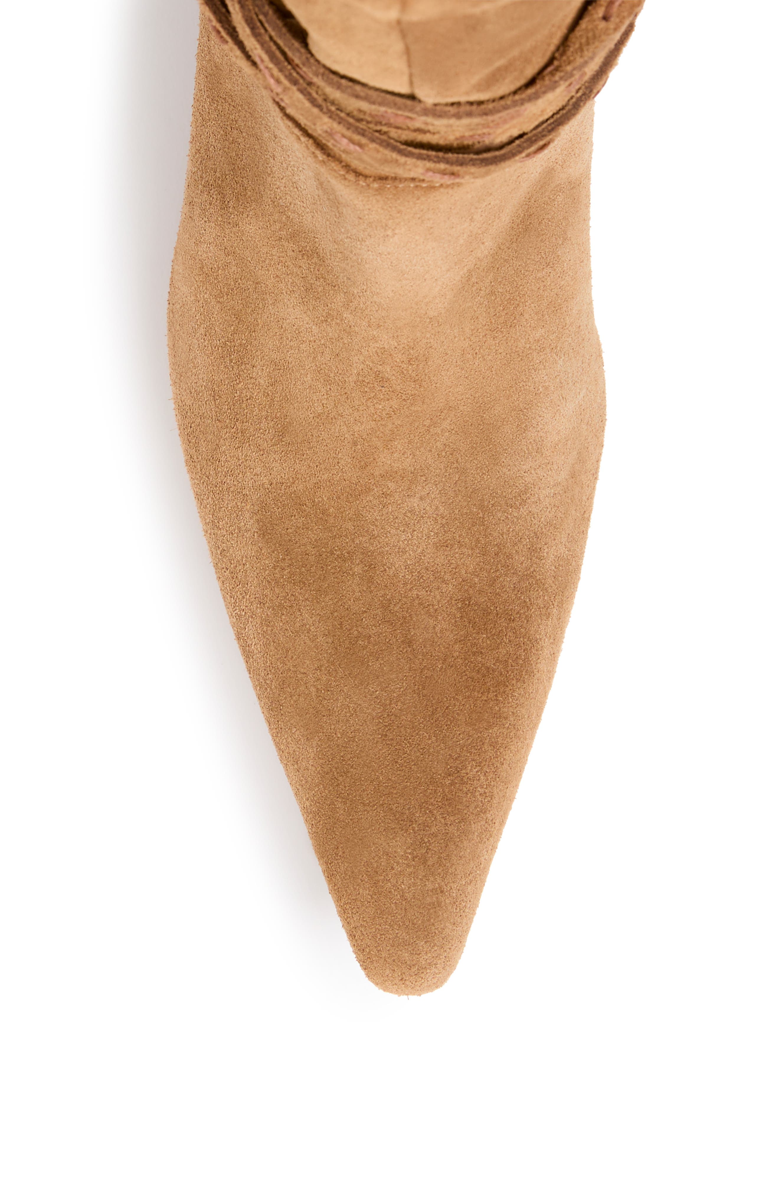 Cinq à Sept Samina Ruched Knee High Boot, Alternate, color, Golden Sienna