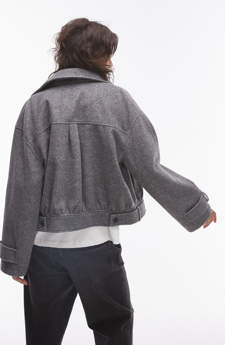 Topshop Brushed Jacket, Alternate, color, 