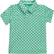 RuffleButts Boys Knit Short Sleeve Performance Polo