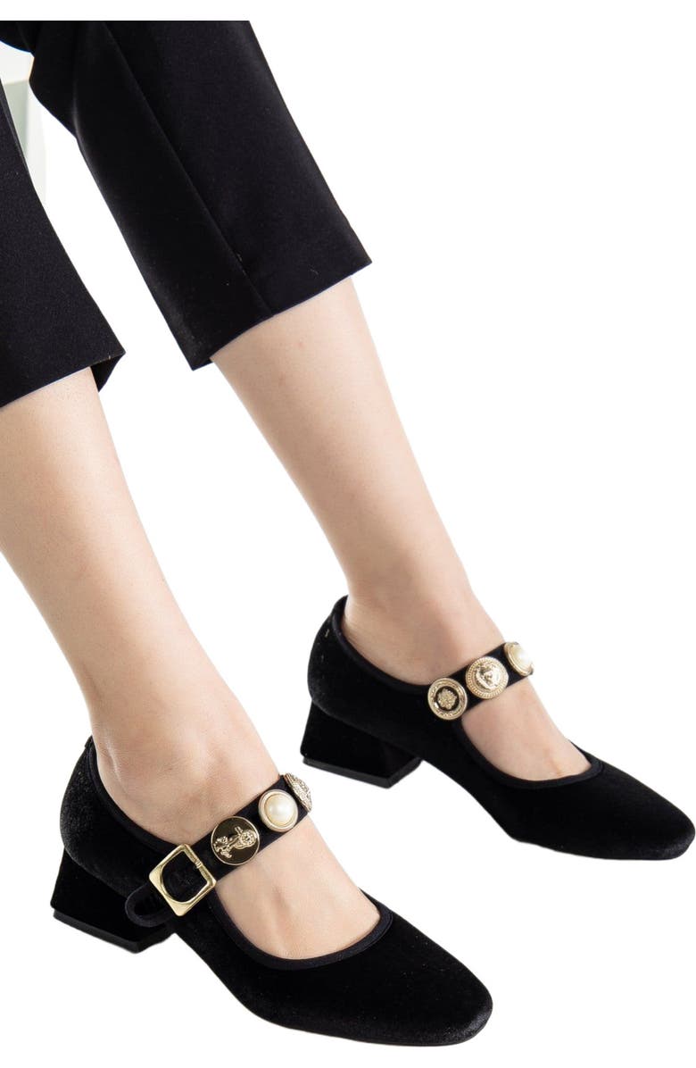 Prologue Shoes Macbeth Velvet Mary Jane Pumps, Alternate, color, Black Velvet