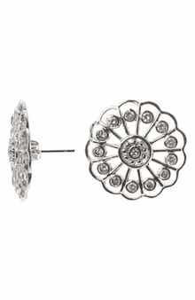 JARDIN CZ Open Flower Stud Earrings