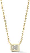 SPHERA MILANO Emerald Cut Cubic Zirconia Pendant Necklace