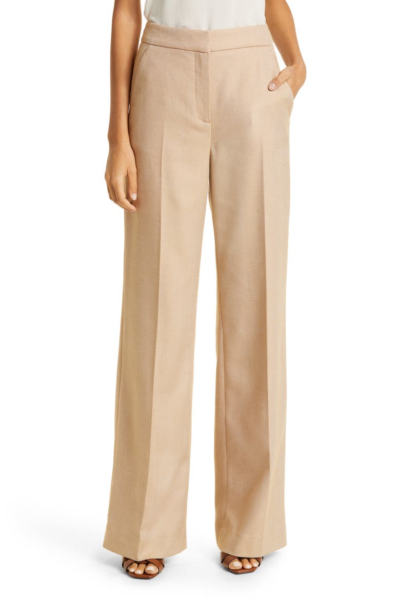 Tonelli Herringbone Pants, Main, color, DARK CAMEL/ LIGHT CAMEL