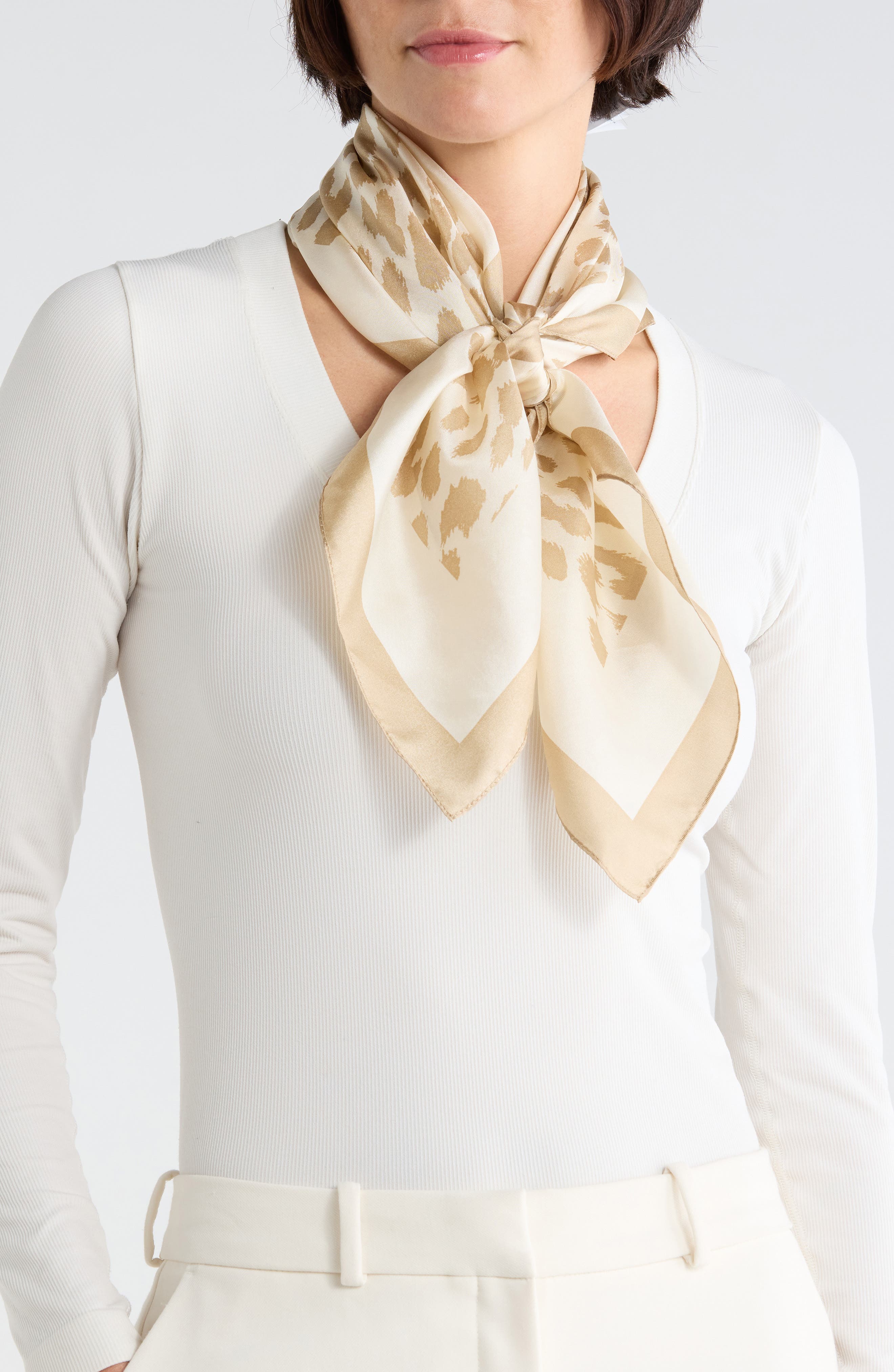 modern leopard silk scarf