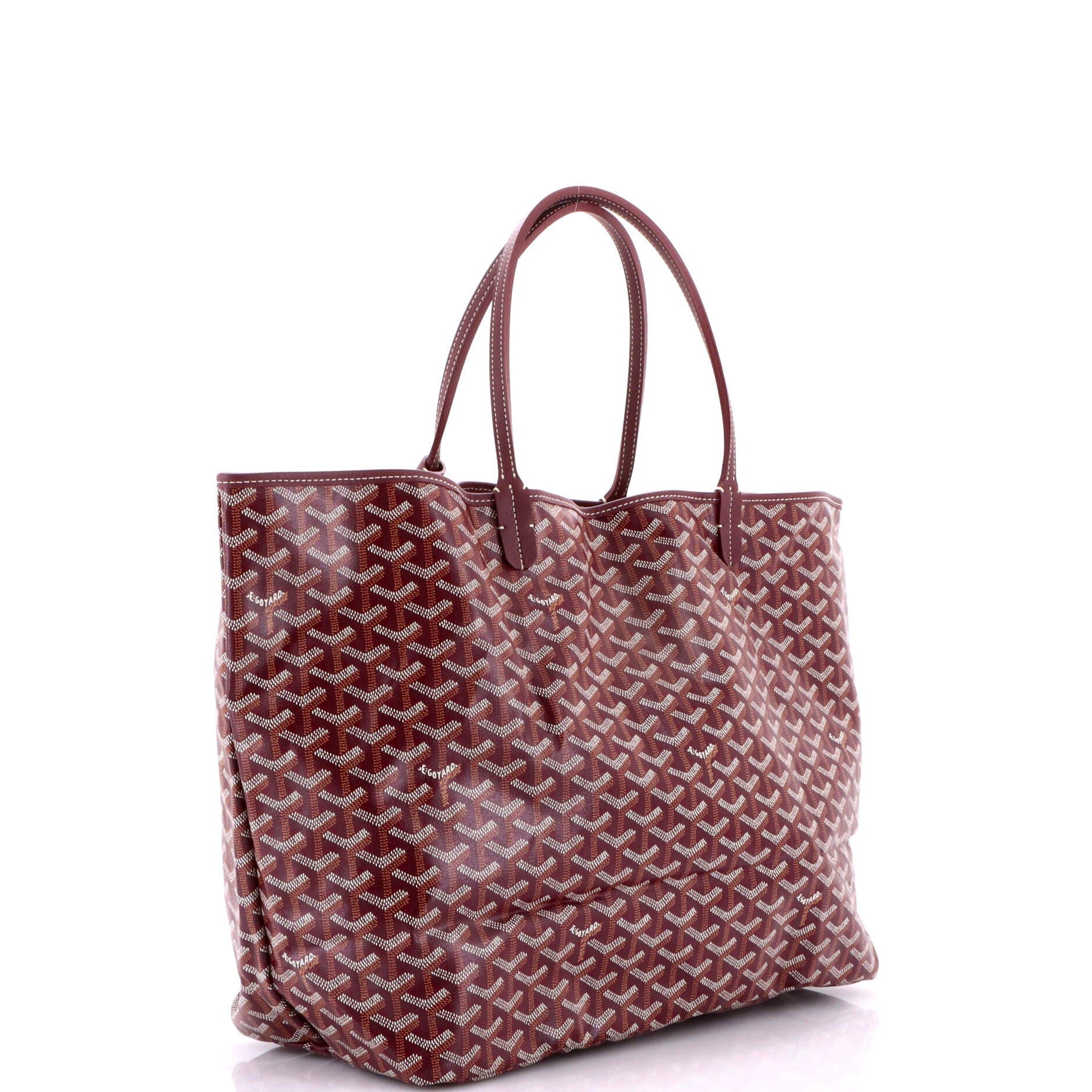 Pre-Owned Goyard Saint Louis Tote Coated Canvas GM, Alternate, color, Red