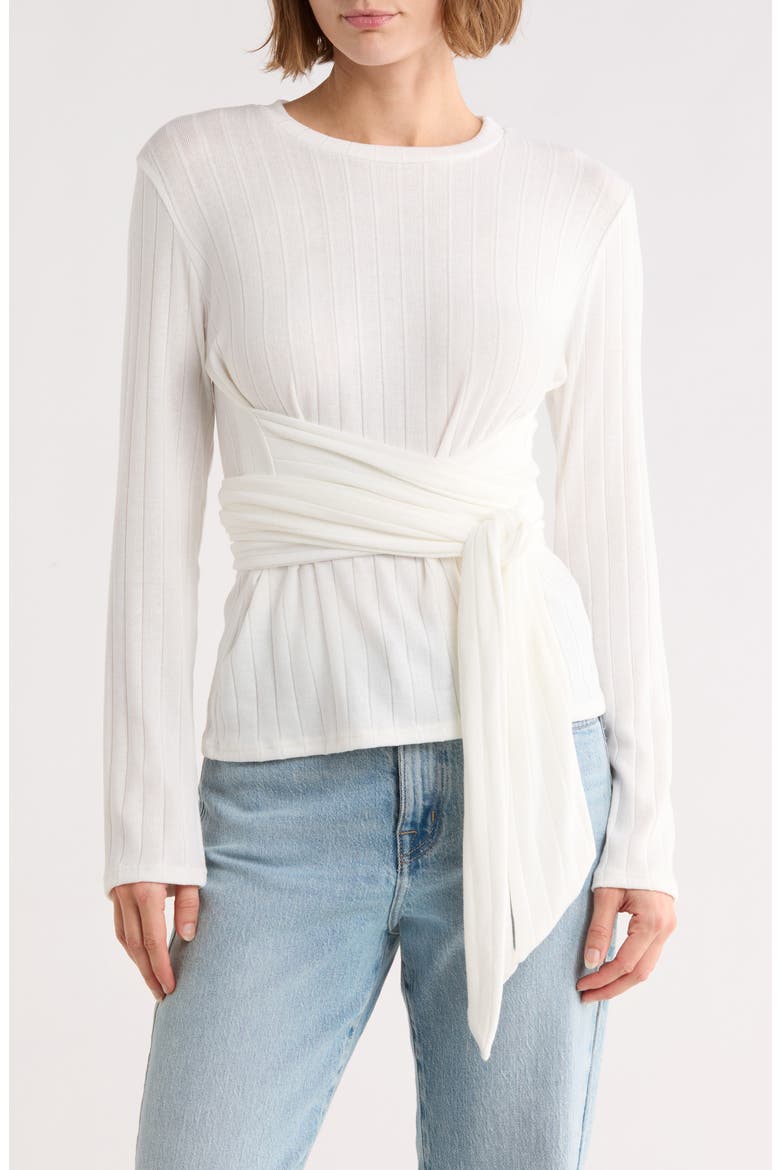 Knit Front Knit Sweater, Main, color, IVORY KNIT
