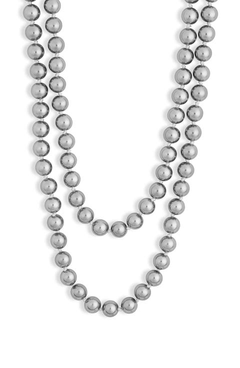 Layered Faux Pearl Necklace