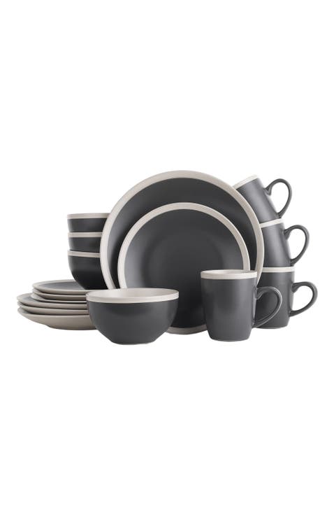 Serenity Stoneware 16-Piece Dinnerware Set