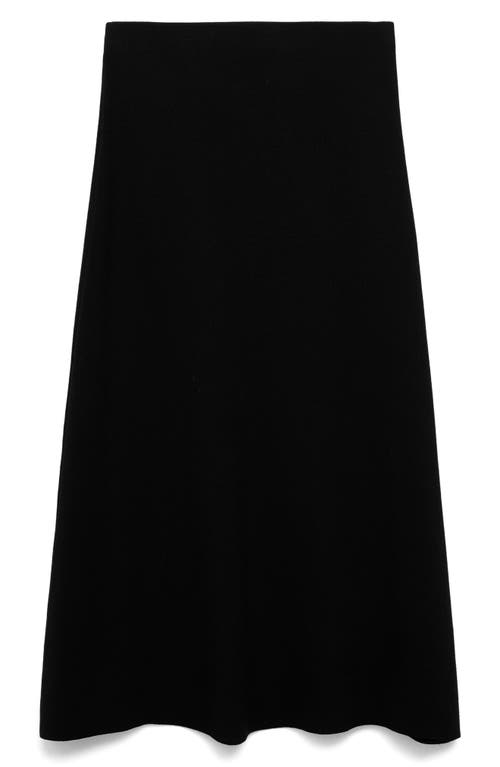 Mango A-line Knit Skirt In Black