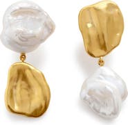 Monica Vinader x Amy Powney Keshi Pearl Drop Earrings