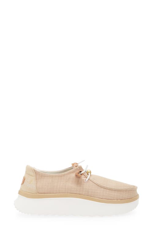 Hey Dude Wendy Peak Baja Stripe Slip-on Moc Toe Shoe In Tan