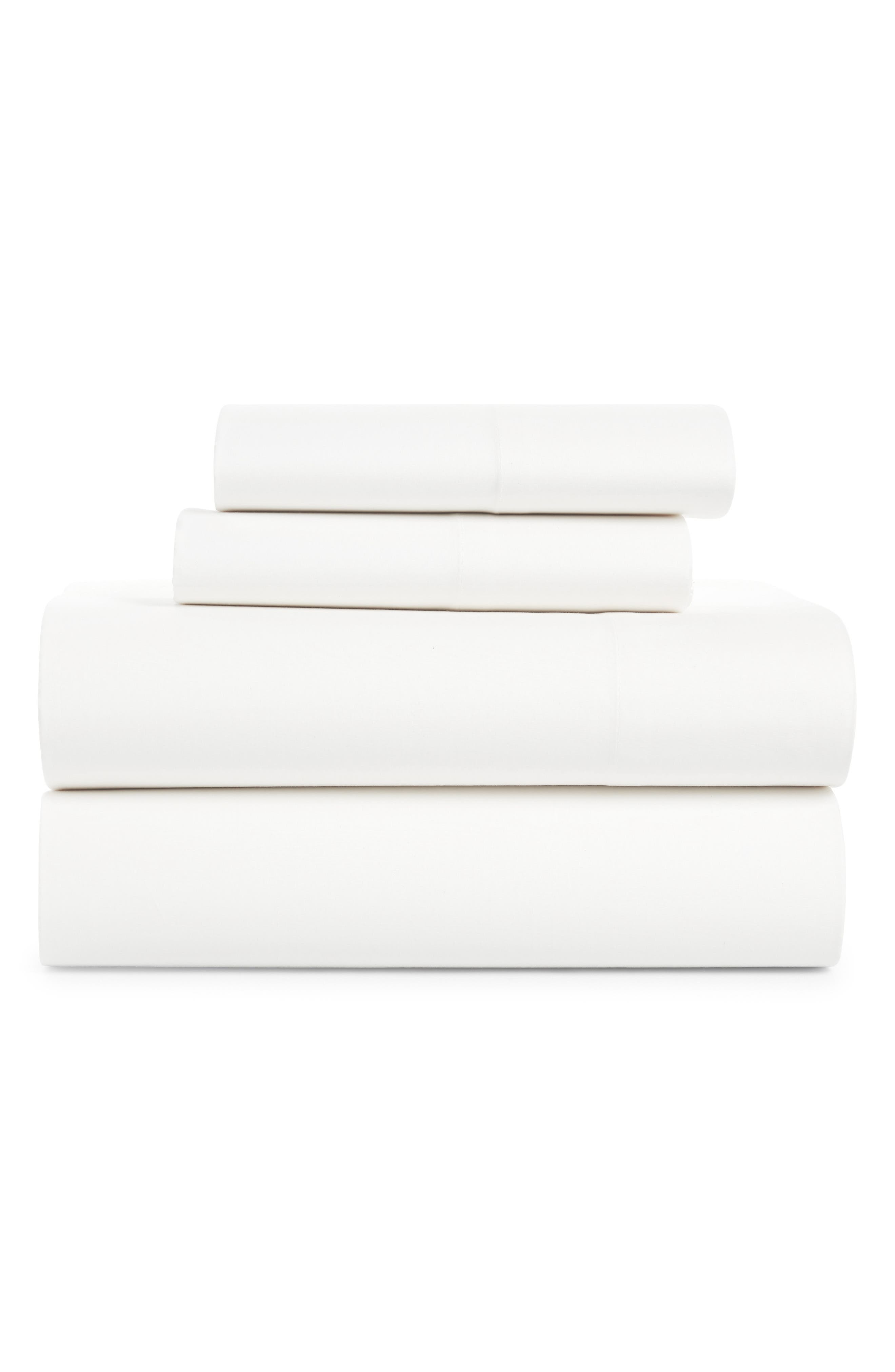 French Connection Cotton Percale 4-Piece Bed Sheet Set