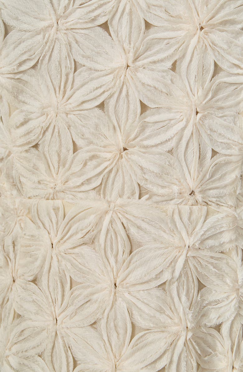 Endless Rose Texture Puff Sleeve Minidress, Alternate, color, Cream