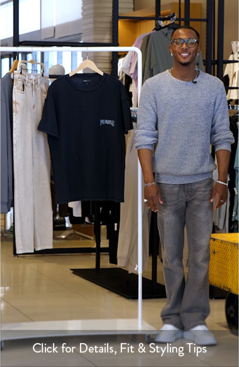 Textured Inside Out Cotton Graphic T-Shirt, sales video thumbnail