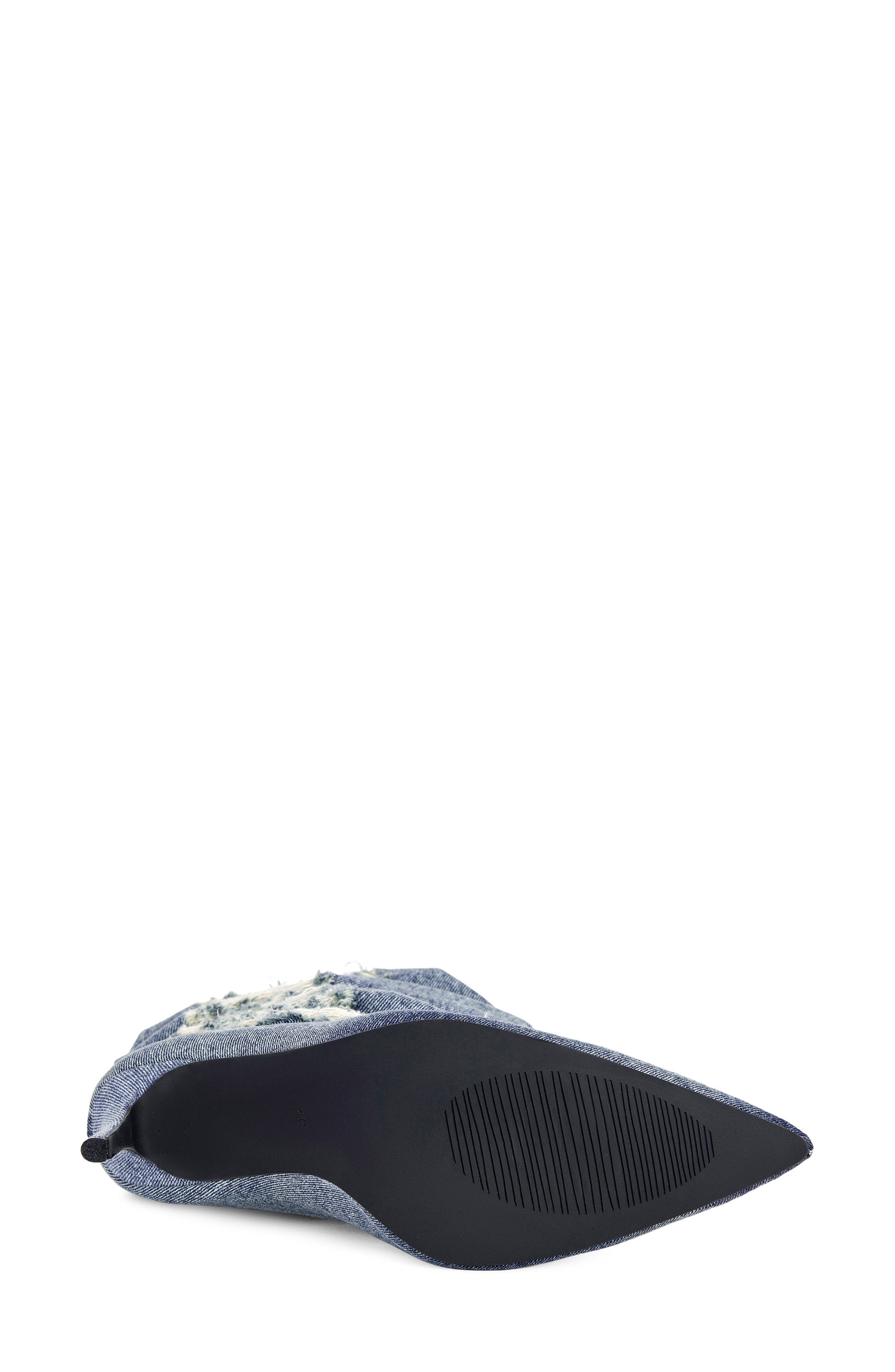 Naelia Pointed Toe Bootie, Alternate, color, DENIM