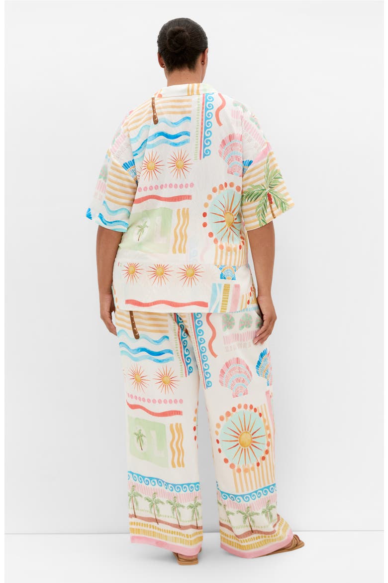 Aliya Print Wide Leg Pants, Alternate, color, SEA DREAM PLC