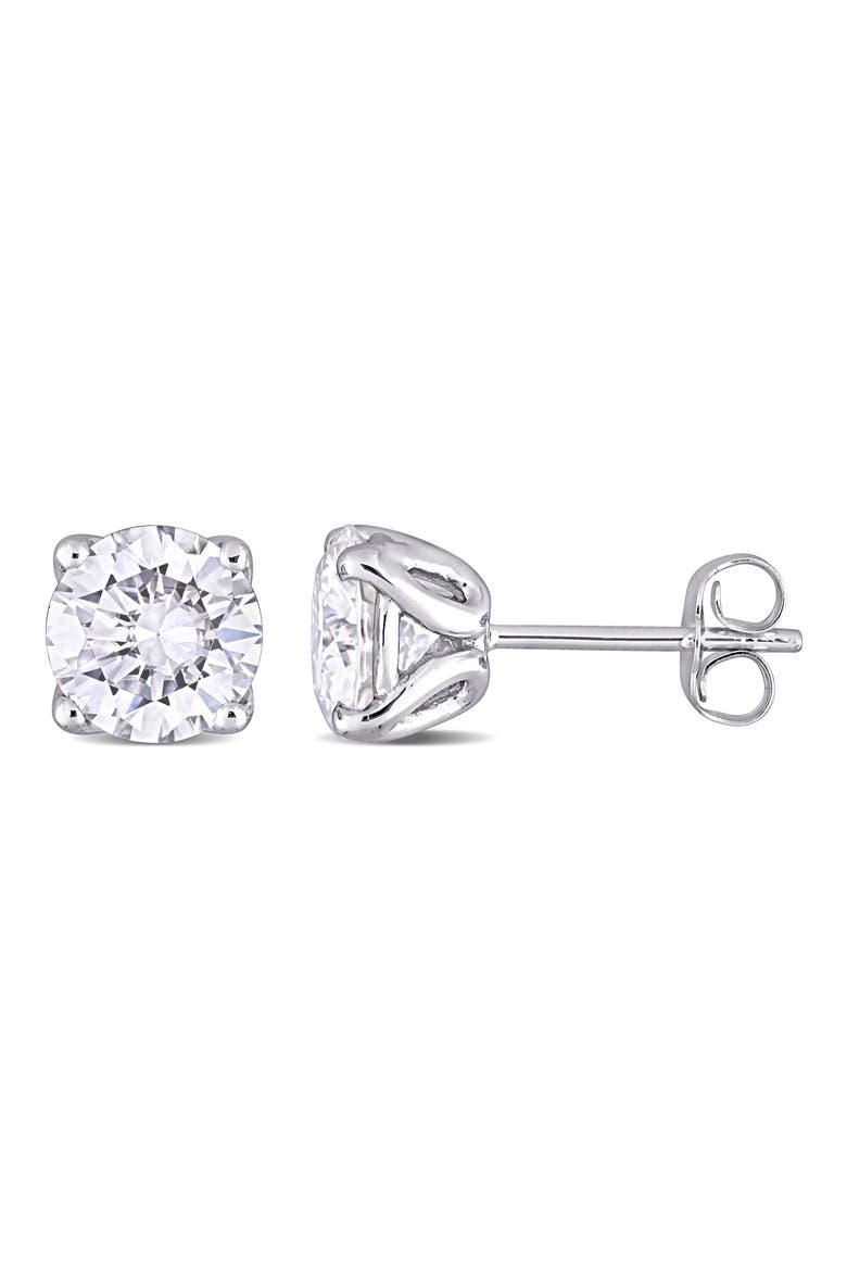 Lab-Created Moissanite Stud Earrings, Main, color, WHITE