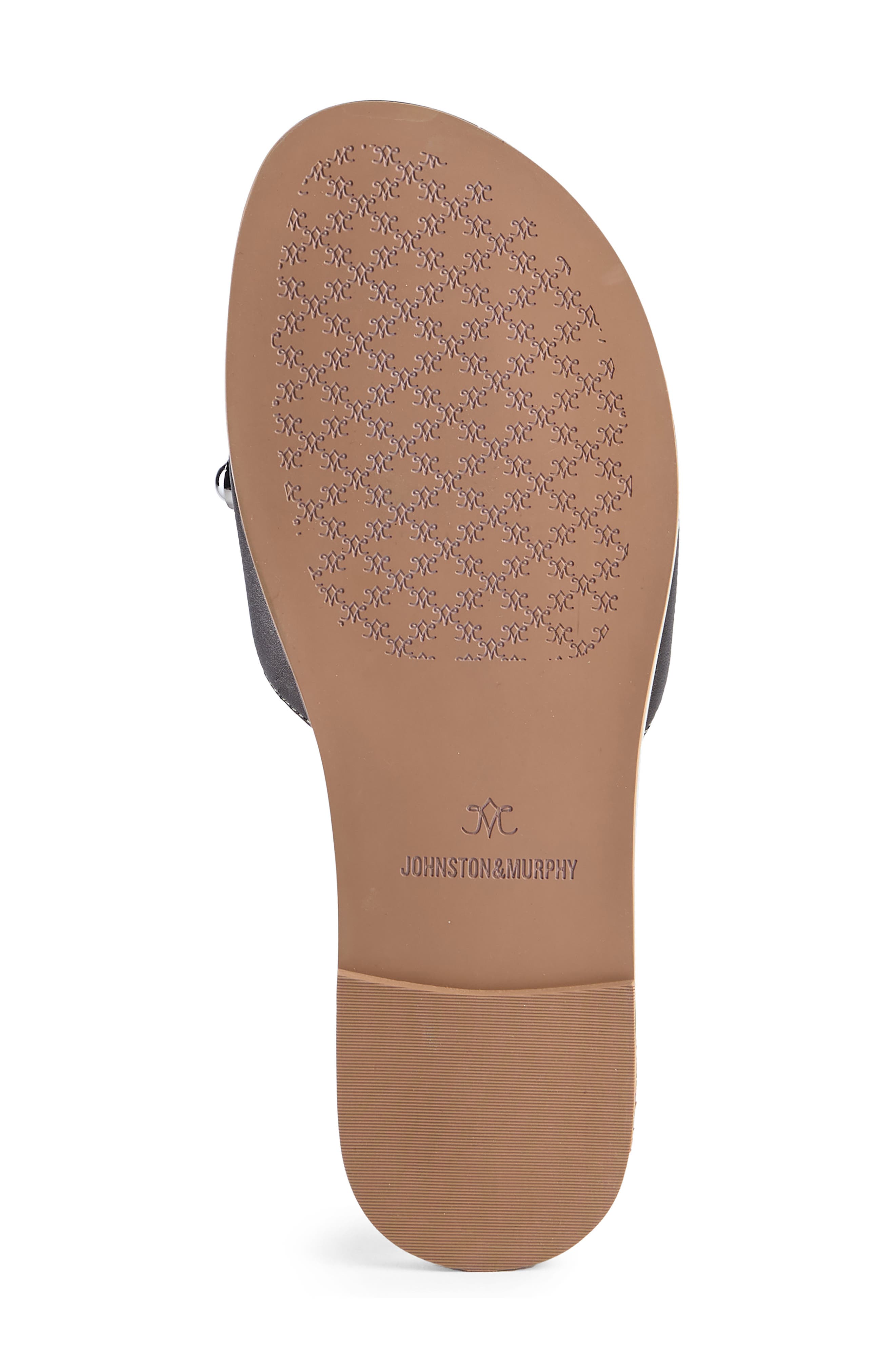 Johnston & Murphy Shayla Embellished Slide Sandal, Alternate, color, Pewter Metallic Sheepskin