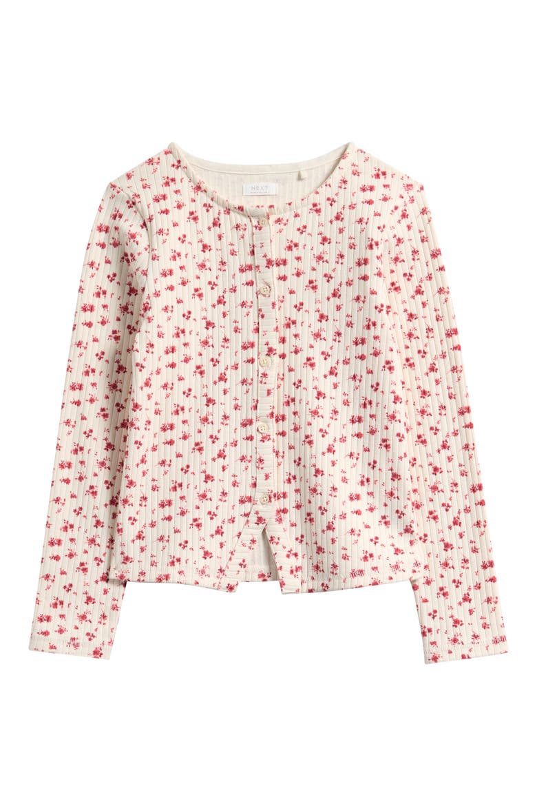 Kids' Long Sleeve Floral Cardigan, Main, color, ECRU FLORAL