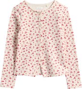 NEXT Kids' Long Sleeve Floral Cardigan