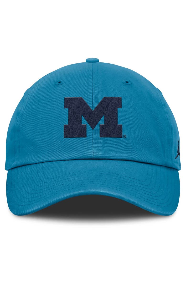 Jordan Brand Men's Jordan Brand Turquoise Michigan Wolverines Club Campus Adjustable Hat, Alternate, color, Turquoise