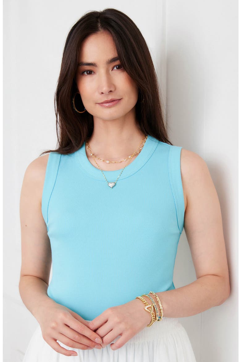 Crewneck Rib Tank, Alternate, color, AQUA