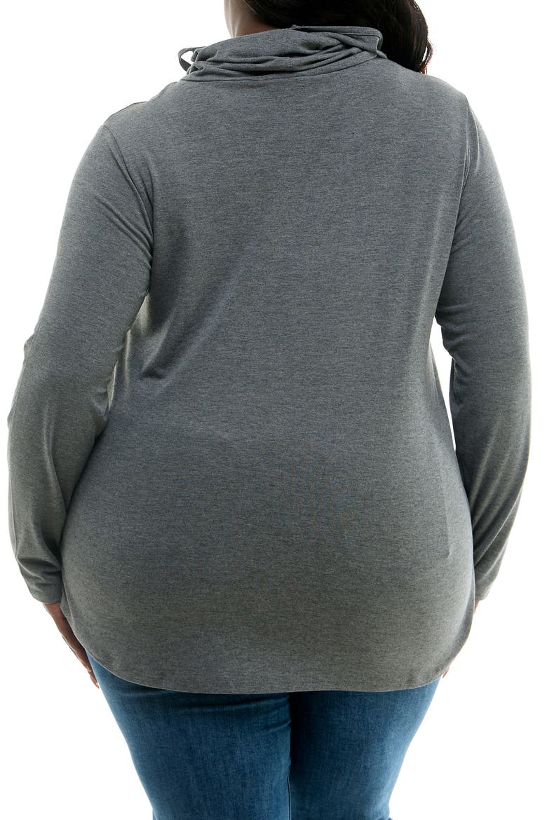 Long Sleeve Curved Tunic, Alternate, color, MID GRAY