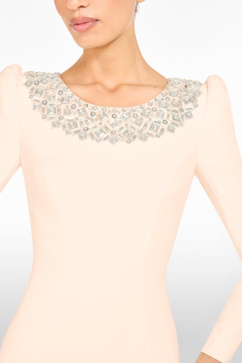 Jacquetta Embellished Midi Dress, Alternate, color, Morganite
