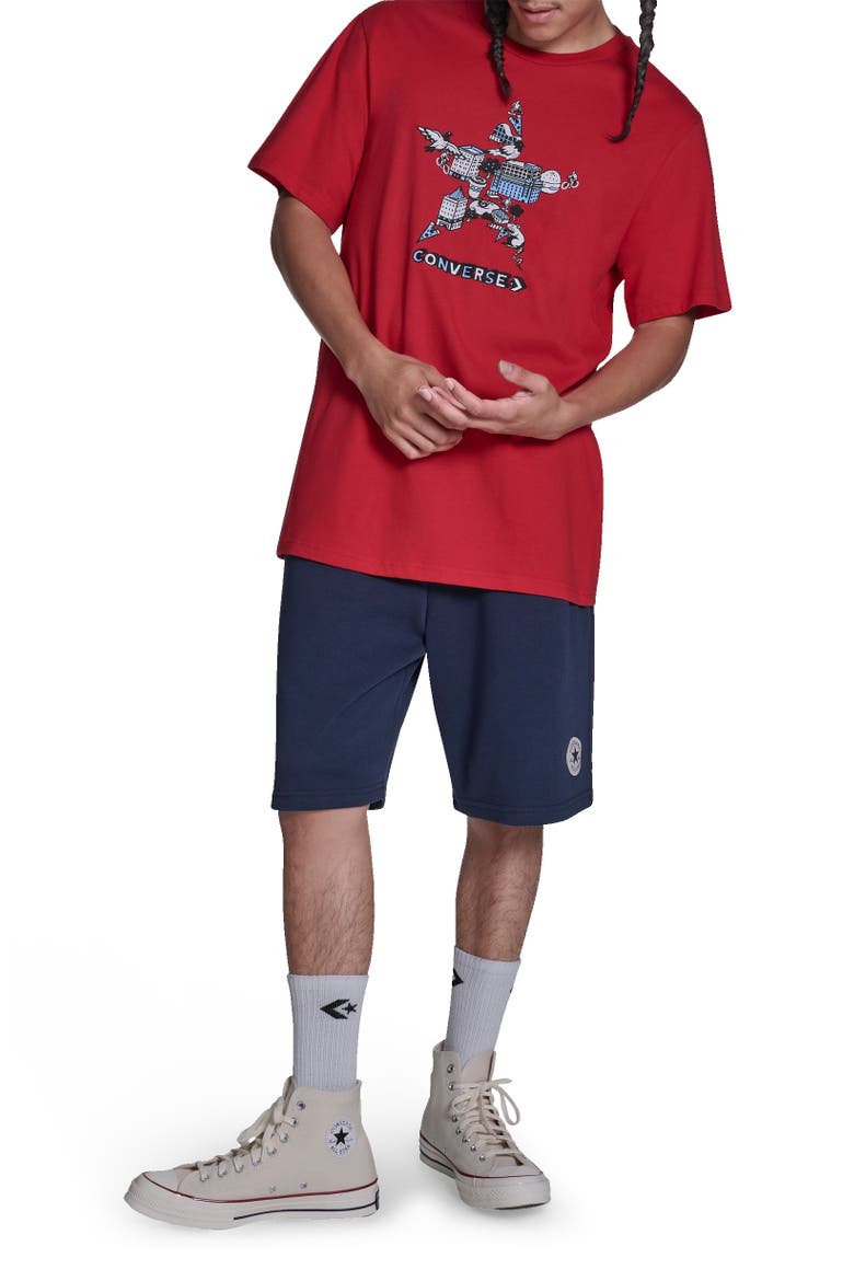 Cityscape T-Shirt, Main, color, CONVERSE RED