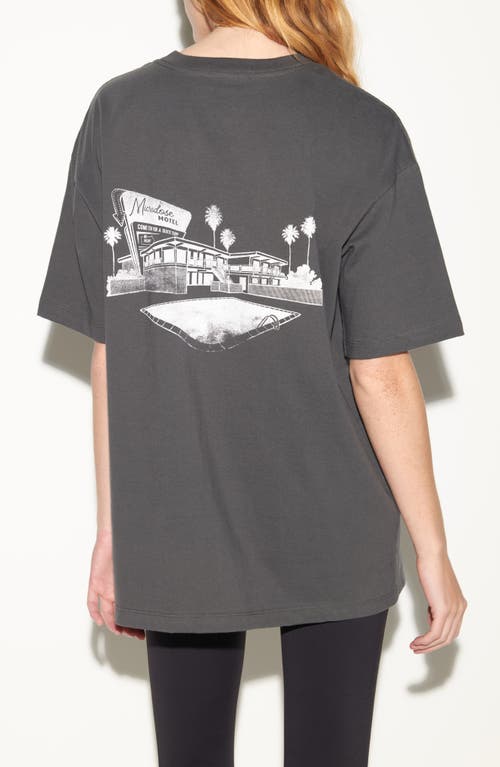 Spiritual Gangster Micro Motel Cotton Graphic Boyfriend T-shirt In Gray