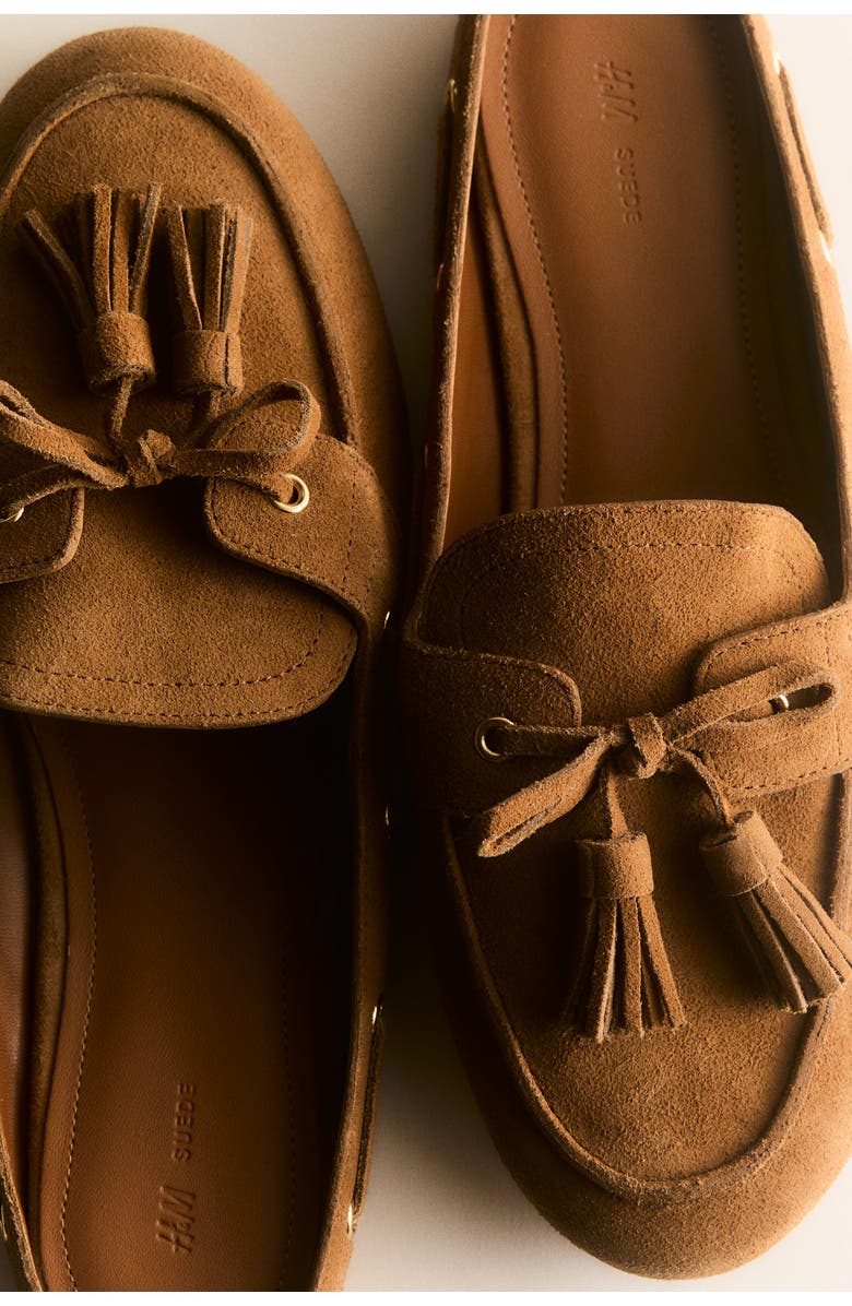 H&M Split Suede Mules, Alternate, color, Brown