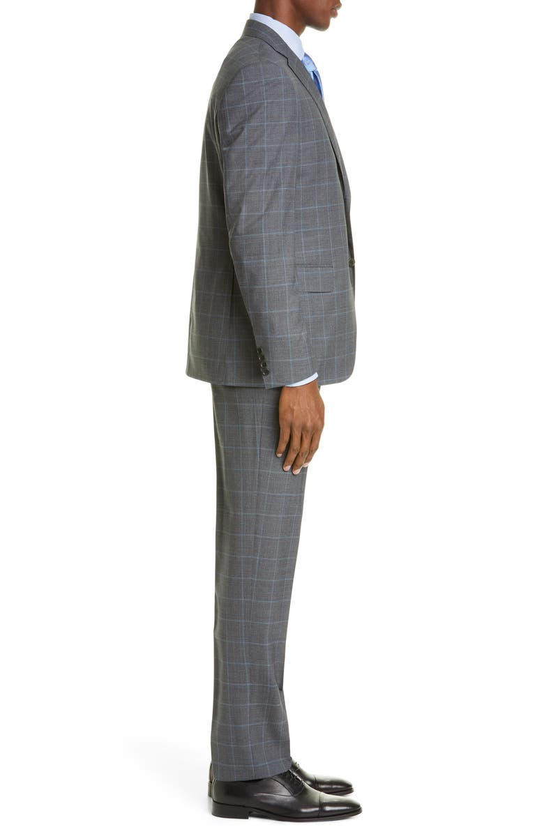 Canali Sienna Soft Plaid Classic Fit Wool Suit, Alternate, color, 