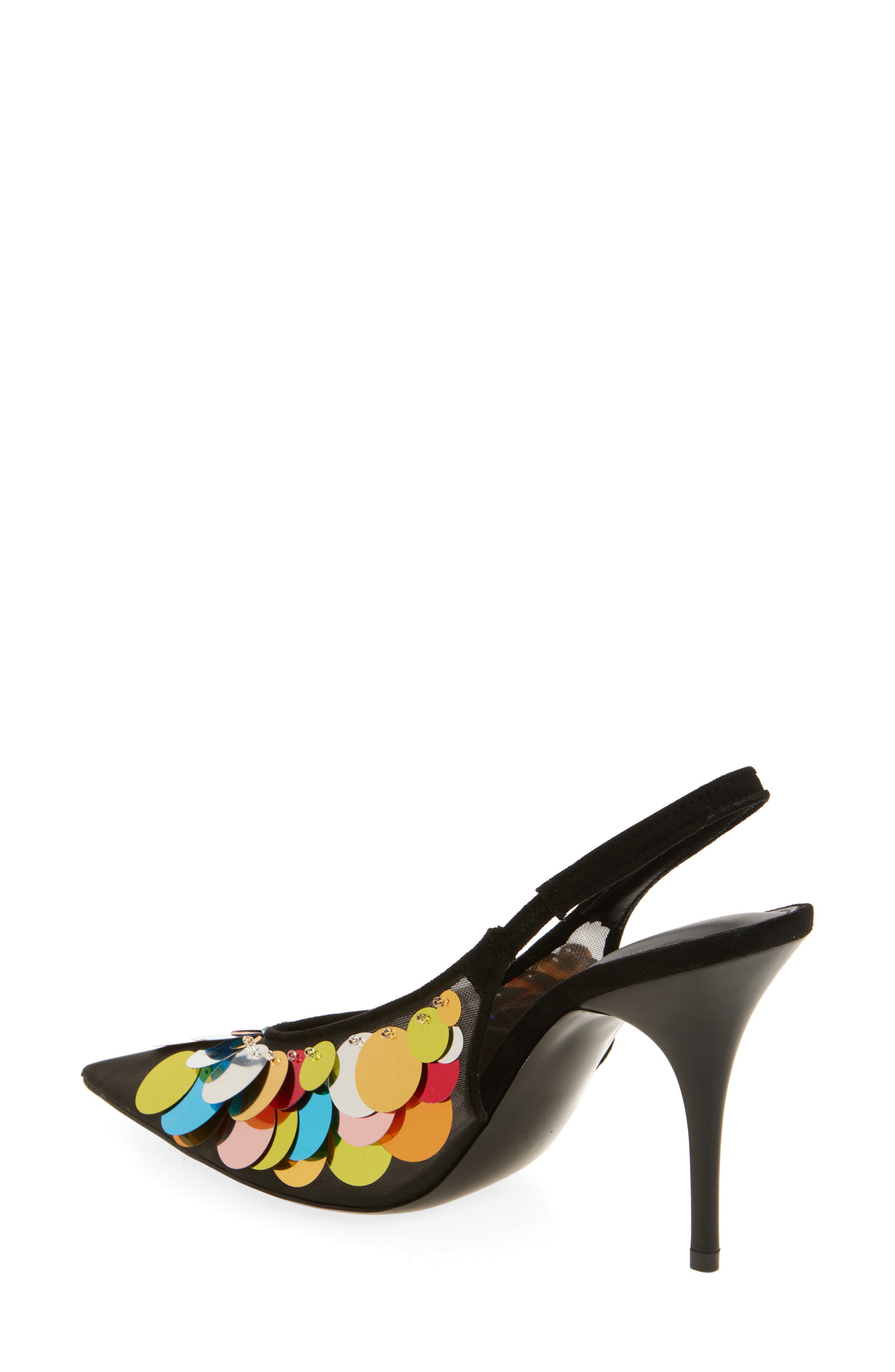 Steve Madden Avid Slingback Pump, Alternate, color, Black Mesh
