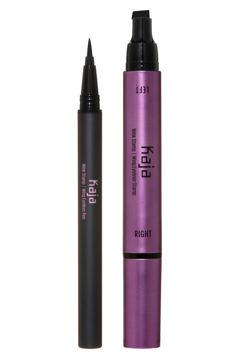 Wink Stamp Waterproof Wing Eyeliner Stamp & Pen, Main, color, BLACK