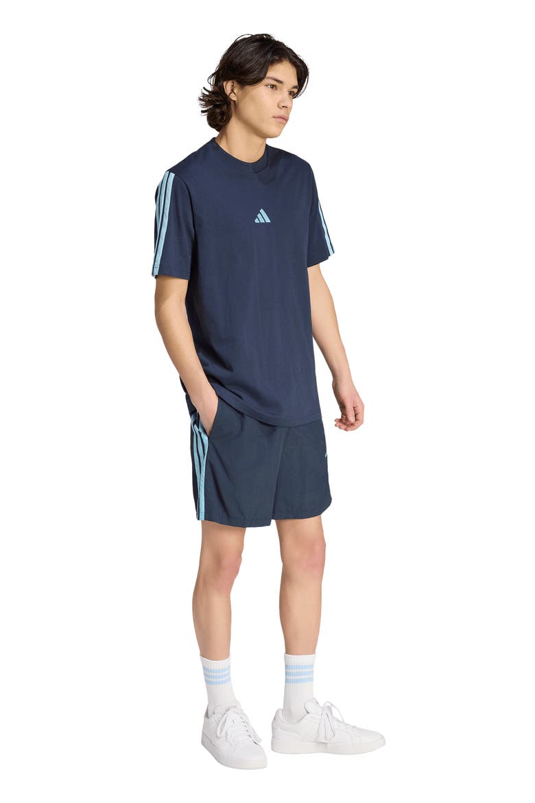 3-Stripes Tee, Alternate, color, NAVY/ BLUE/ BLUE/ BLUE