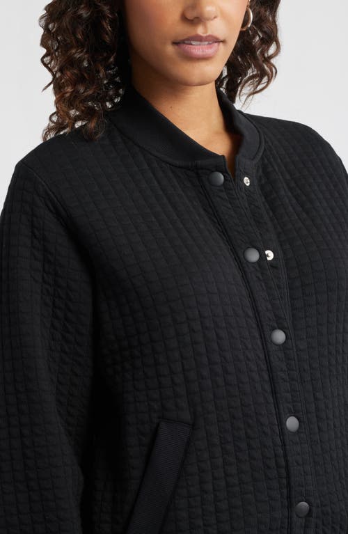 Caslonr Caslon(r) Quilted Cotton Bomber Jacket In Black