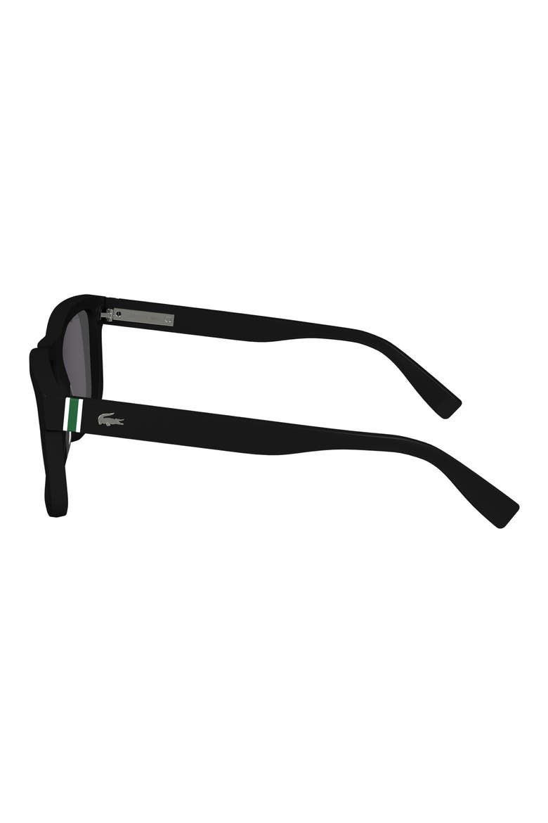 Premium Heritage 55mm Rectangular Sunglasses, Alternate, color, BLACK