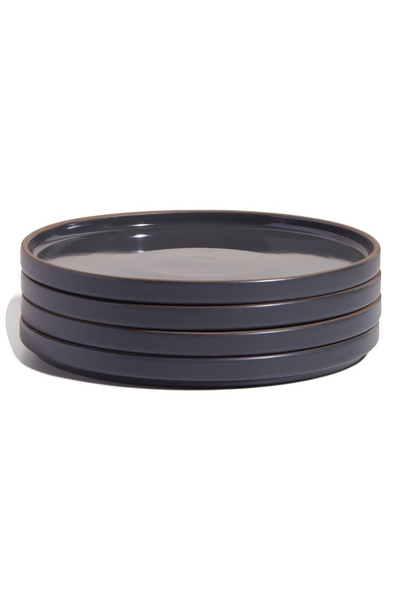 Set of 4 Salad Plates, Alternate, color, CHAR