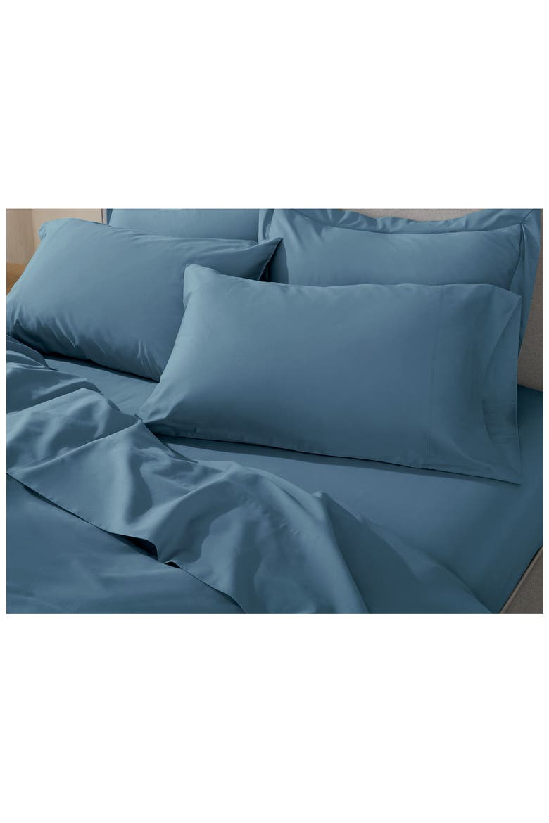 Classic Organic Cotton Sateen Sheet Set, Alternate, color, CERULEAN