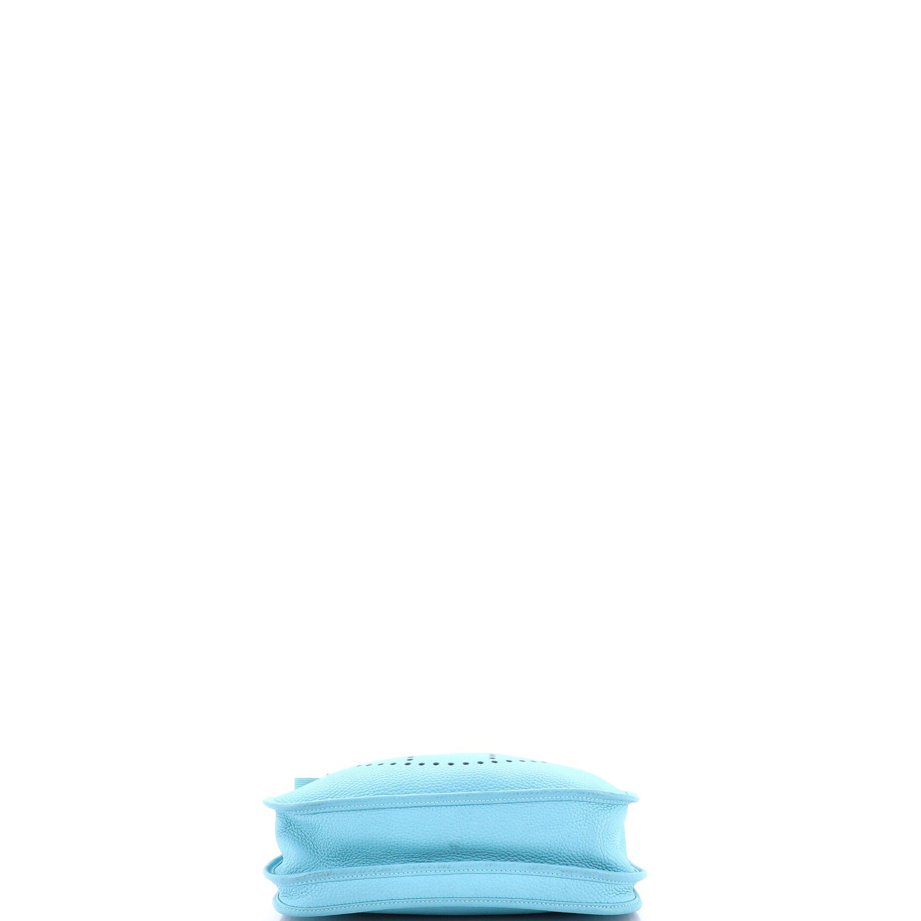 Pre-Owned Hermes Evelyne Bag Gen III Clemence PM, Alternate, color, Bleu Atoll