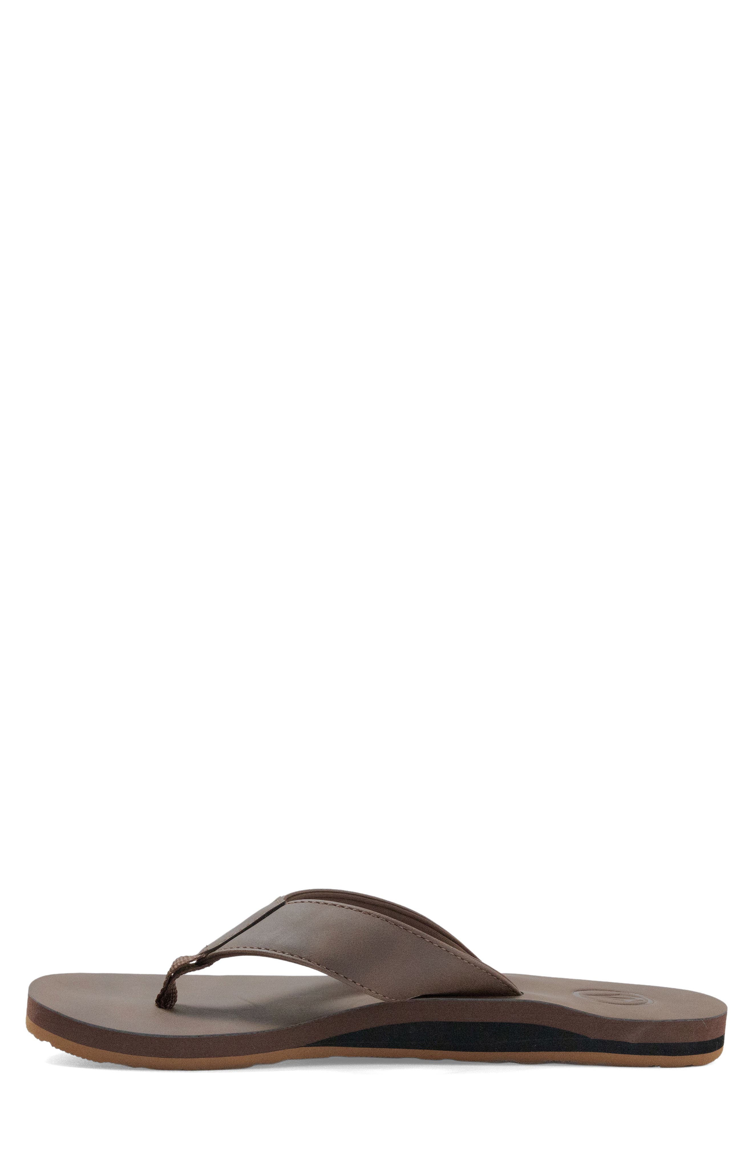 Vocation Leather Flip Flops, Alternate, color, BROWN