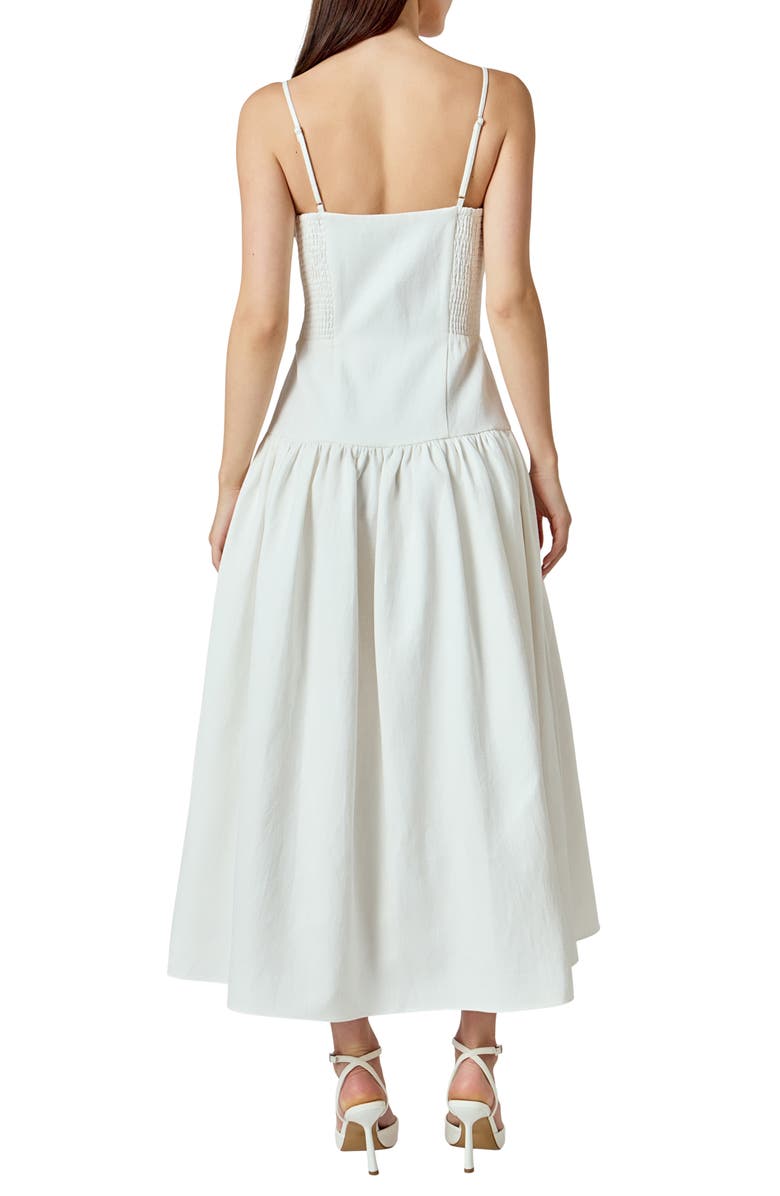 Endless Rose Drop Waist Sleeveless Linen Blend Maxi Dress, Alternate, color, Ivory