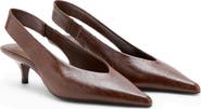 MANGO Bimbo Pointed Toe Slingback Pump