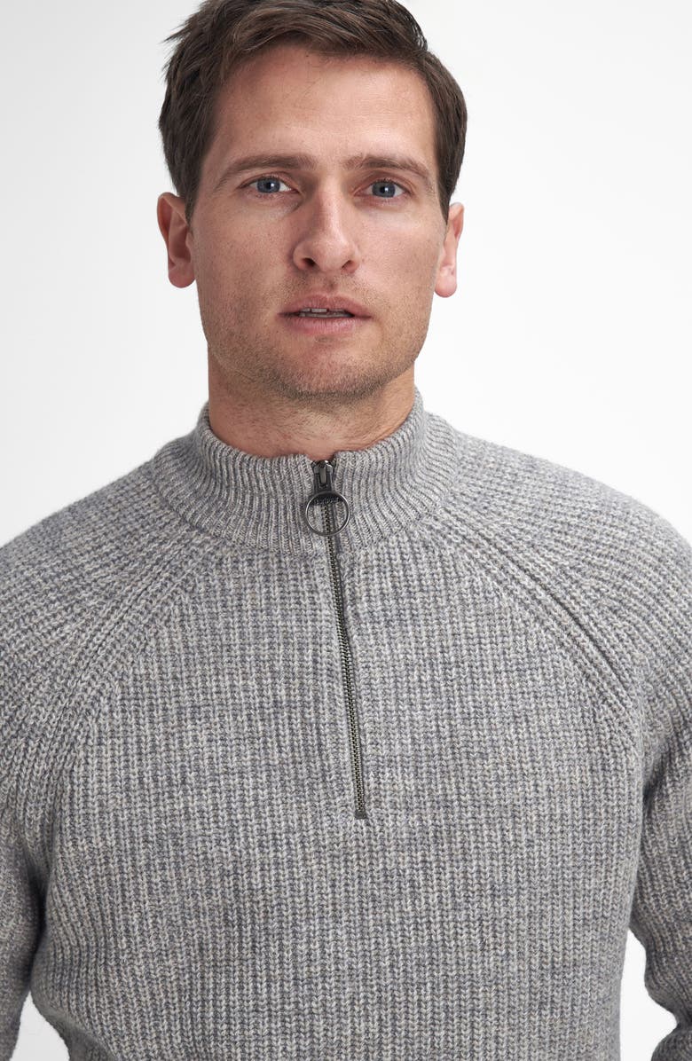 Barbour Horsef Lambswool Half Zip Pullover, Alternate, color, Stone