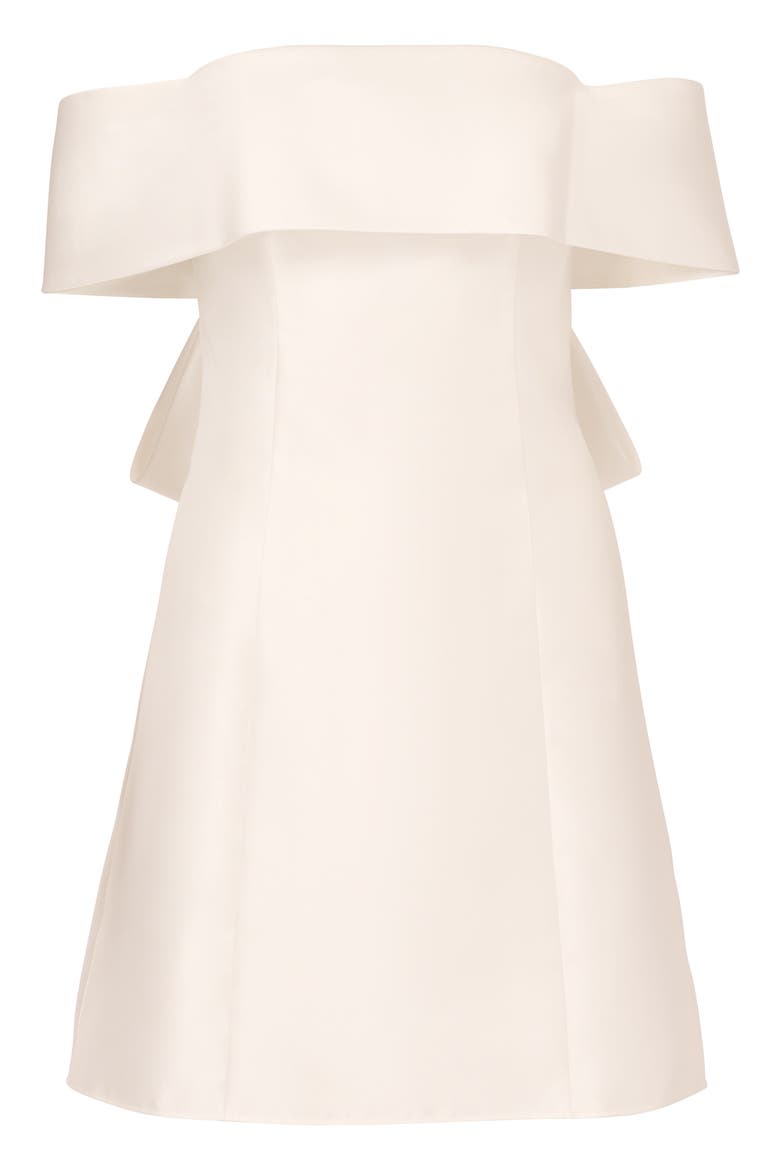 Bow Mikado Cocktail Dress, Alternate, color, IVORY
