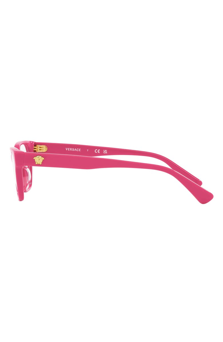 Versace Kids' 48mm Rectangular Optical Glasses, Alternate, color, Fuchsia